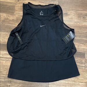 Nike Women's Black Sleeveless Mesh Top